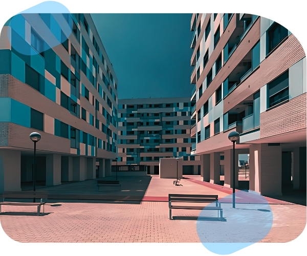 Edificio residencial moderno en León, ejemplo de inmueble en alquiler